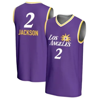 Men's Los Angeles Sparks Rickea Jackson Replica Purple Lightweight Jersey